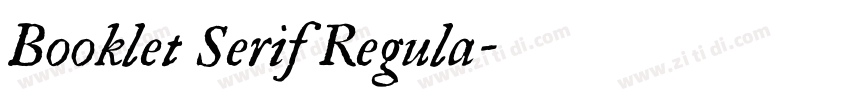 Booklet Serif Regula字体转换